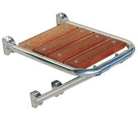 PLANCETTA DI POPPA CM 29X39 INOX E LEGNO MARINO ACCESSORI NAUTICA