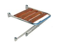 PLANCETTA DI POPPA CM 51 x 46 ACCIAIO INOX E LEGNO ACCESSORI BARCA NAUTICA