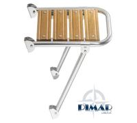 PLANCETTA DI POPPA IN DOGHE DI LEGNO MARINO-IN ACCIAIO INOX AISI316 27x39 BARCA