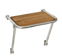 Plancetta di poppa per barca cm 45x39 acciaio inox e Iroko