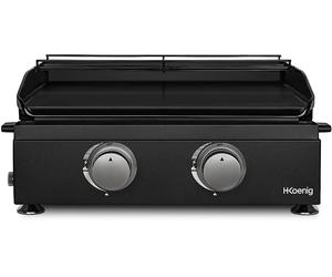 Plancha grill a gas H.KOENIG PLX1022, Potenza 0 W, altezza regolabile, Nero