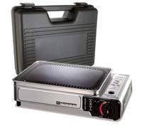 Plancha Portatile Gas da Tavolo 2.3 Kw Piastra Anti Adesivo + 4 Cartucce Gas
