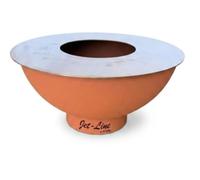 PlanchaFire Pro Braciere con griglia effetto ruggine, 56 cm, da giardino, per esterni, braciere