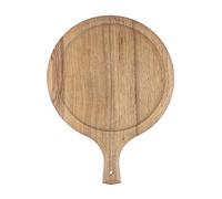 Planche a Decouper, en Bois Ronde Planche à Découper avec Poignée pour Légumes, Fruits, Pizza