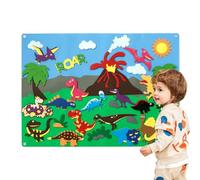Planche De Feutre Pour Tout-petit - Jeu Éveil DIY | 3d Sac Storyboard Tableau Apprentissage Dinosaures Animaux | Colorés Créatif Ludique Éducatif Activité Manuelle Enfant Préscolaire Maison.