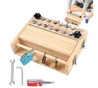 Planche Tournevis En Bois - Jouet Éducatif Pour - Développement Motricité Fine Et Coordination - Jeu D'Apprentissage Avec Vis, Boulons Et Écrous - Casse-Tête Sensoriel -