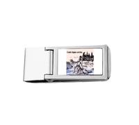 Plancton Water Tiny Art Deco Fashion Slim Money Clip Acciaio Holder Pocket Wallet