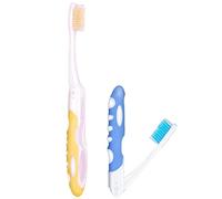 PlandleLee 2 Pcs spazzolini da viaggio con setole pieghevoli, Viaggio Pieghevoli Spazzolino Da Denti, Spazzolini da denti pieghevoli, Spazzolino Da Campeggio, Spazzolino Portatile