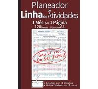 Planeador de Linha de Atividades: Domine seu Tempo e Alcance suas Metas com a Visão Mensal de 1 Página | 120 Meses (10 Anos) Não Datado | Diário de Produtividade e Organização | Formato A4 (Marrom)