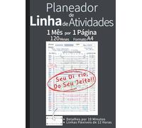 Planeador de Linha de Atividades: Domine seu Tempo e Alcance suas Metas com a Visão Mensal de 1 Página | 120 Meses (10 Anos) Não Datado | Diário de Produtividade e Organização | Formato A4 (Cinza)