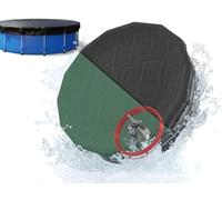 Planenfux® Copertura invernale rotonda per piscine Ø 396 cm (366-400cm) | Telo 2-in-1 in PE 200g/m² | Protezione solare UV per estate & inverno | Ø460cm Copertura invernale per piscina