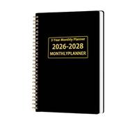 Planer 2026-2028 - Agenda mensile, 3 anni, per studenti, 21,5 x 14,8 x 17 cm, per lavori e insegnanti