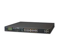 PLANET 16-Port 10/100TX 802.3at PoE + 2-Port Gigabit TP/SFP