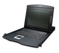 PLANET 17" 16-Port Combo VGA LCD switch per keyboard-video-mouse (kvm) Montaggio rack Nero