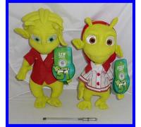 PLANET 51 Alieni LEM ECKLE Coppia Set 2 Peluche Altezza 30cm Originali