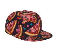 Planet Color Pink Pizza Sport Travel Baseball Cap | Cappello piatto regolabile | Cappello da sole unisex