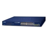 Planet Switch di rete gestito L2 FGSW-1816HPS Fast Ethernet (10/100) con PoE Blu