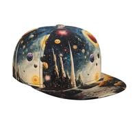 Planet Ground Sports Travel Baseball Cap | Cappello regolabile piatto | Cappello da sole unisex nero