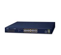 PLANET GS-4210-16P2S switch di rete Gestito L2/L4 Gigabit Ethernet (10/100/1000) Supporto Power over (PoE) 1U Blu [GS-4210-16P2S]