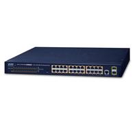 PLANET GS-4210-24P2S switch di rete Gestito L2/L4 Gigabit Ethernet [10/100/1000] Supporto Power over Ethernet [PoE] 1U Blu (IPv NEW