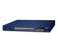 Switch di rete PLANET IPv4/IPv6, 24-Port - 10/100/1000T + 4-Port 100/1000X SFP L2/L4 SNMP Manageable Gigabit Ethernet 24-Port, Warranty: 36M [GS-4210-24T4SR]