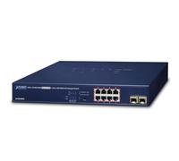 Planet GS-4210-8P2S switch di rete Gestito Gigabit Ethernet (10/100/1000) Nero 1U Supporto Power over Ethernet (PoE)