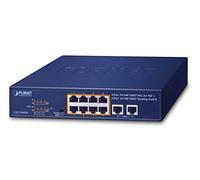 Planet GSD-1008HP switch di rete No gestito Gigabit Ethernet (10/100/1000) Nero 1U Supporto Power over Ethernet (PoE)