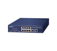 Planet GSD-1008HP switch di rete No gestito Gigabit Ethernet (10/100/1000) Nero 1U Supporto Power over Ethernet (PoE)