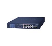 PLANET GSD-1222VHP switch di rete Non gestito Gigabit Ethernet [10/100/1000] Supporto Power over [PoE] 1U Blu (8-Port 10/100/1000T 802.3at - PoE + 2-Port 1000SX SFP Switch with smart color LCD [120W Budget, Stand [GSD-1222VHP]