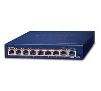 PLANET GSD-908HP switch di rete Non gestito Gigabit Ethernet (10/100/1000) Supporto Power over Ethernet (PoE) Blu