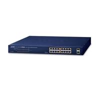 PLANET GSW-1820HP switch di rete Non gestito Gigabit Ethernet (10/100/1000) Supporto Power over Ethernet (PoE) 1U Blu