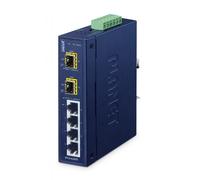 PLANET IFGS-620TF switch di rete Non gestito Fast Ethernet [10/100] Blu (Industr