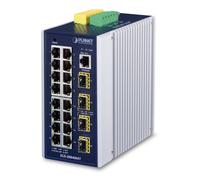 PLANET IGS-20040MT switch di rete Gestito L2+ Gigabit Ethernet [10/100/1000] Blu, Bianco (IP30 Industrial 16* 10/100/100 - 4 10 NEW