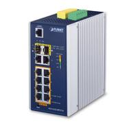 PLANET IGS-5225-8P2T2S switch di rete Gestito L2+ Gigabit Ethernet (10/100/1000) Supporto Power over Ethernet (PoE) Blu, Bianco