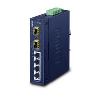 PLANET IGS-620TF switch di rete Non gestito Gigabit Ethernet [10/100/1000] Blu (IP30 Industrial 4-P 10/100/100 - + 2-P 100/1000X SFP Switch [-40 to 75 degree C] Warranty: 60M) [IGS-620TF]