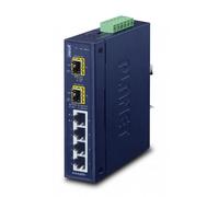 PLANET IGS-620TF switch di rete Non gestito Gigabit Ethernet [10/100/1000] Blu (IP30 Industrial 4-P 10/100/100 - + 2-P 100/1000X SFP Switch [-40 to 75 degree C] Warranty: 60M) [IGS-620TF]