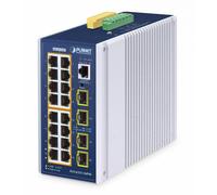 Planet switch di rete IGS-6325-16P4S Gestito L3 Gigabit (10/100/1000) PoE Alluminio Blu