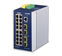 PLANET IGS-6325-16P4S switch di rete Gestito L3 Gigabit Ethernet (10/100/1000) Supporto Power over Ethernet (PoE) Alluminio, Blu
