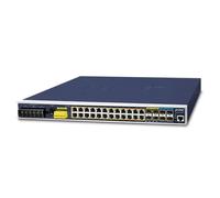 Planet IGS-6325-24P4X switch di rete Gestito L3 Gigabit Ethernet (10/100/1000) Connessione Ethernet, supporto alimentatore Via Ce Port (PoE) 1U Nero, Blu