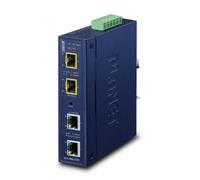 PLANET Industrial 2-Port convertitore multimediale di rete Blu (Industrial 2-Por