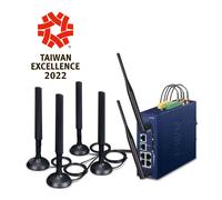 PLANET Industrial 5G NR Cellular gateway/controller 10, 100, 1000 Mbit/s [ICG-2515W-NR]