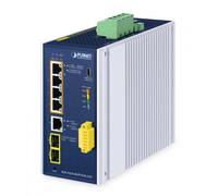 PLANET Industrial L2+ 4-Port 10/100/1000T 802.3bt PoE + 1-Port 10/100/1000T + 2-