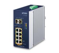 PLANET IP30 Ind 8-P 10/100/1000T Non gestito Gigabit Ethernet [10/100/1000] Supp