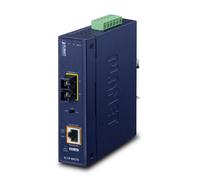 PLANET IP30 Industrial 10/100/1000BAS convertitore multimediale di rete 1000 Mbit/s Blu