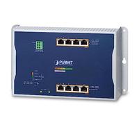 Switch di rete PLANET IP30, IPv6/IPv4, 4-Port Gestito L2/L2+ Gigabit Ethernet (10/100/1000) Supporto Power over (PoE) Blu, Grigio [WGS-4215-8HP2S]