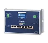 PLANET IP30, IPv6/IPv4, L2+ 8-Port Gestito L2/L2+ Supporto Power over Ethernet (PoE) Nero, Grigio