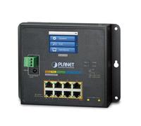Planet IP30, IPv6/IPv4, L2+ 8 porte 10/100/1000T 802.3at PoE, WGS-5225-8P2SV (10/100/1000T 802.3at PoE + 2 porte 100/1000X SFP Wall Mount Managed Switch con schermo LCD Touch Screen (-20 ~ 70)