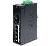 PLANET IP30 Slim Type 4 porte switch Ethernet industriale + 1 porta 100Base-FX(SC) (-10-60ø C)