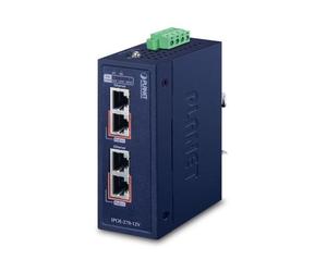 PLANET IPOE-270-12V switch di rete Supporto Power over Ethernet [PoE] Blu (IP30