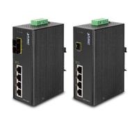 Planet ISW-514PTF Fast Ethernet (10/100) Power over Ethernet (PoE) Black network switch - network switches (IEEE 802.3, IEEE 802.3af, IEEE 802.3u, IEEE 802.3x, Fast Ethernet (10/100), Black, Cat5, Cat5e, Cat6, -40 - 75 °C, -40 - 85 °C)